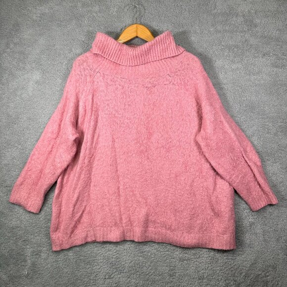 Joe Boxer Turtleneck Sweater Pink Plus Size Womens 2X - Picture 3 of 11